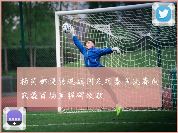 杨莉娜现场观战国足对泰国比赛向武磊百场里程碑致敬